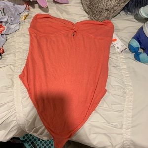 CORAL URBAN OUTFITTERS BODY SUIT